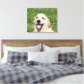 Golden Retriever Headshot 1 Canvas Afdruk (Insitu (Slaapkamer))