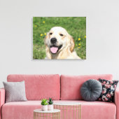 Golden Retriever Headshot 1 Canvas Afdruk (Insitu (Woonkamer))