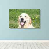 Golden Retriever Headshot 1 Canvas Afdruk (Insitu (Houten vloer))