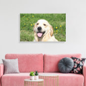 Golden Retriever Headshot 1 Canvas Afdruk (Insitu (Woonkamer))