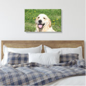 Golden Retriever Headshot 1 Canvas Afdruk (Insitu (Slaapkamer))