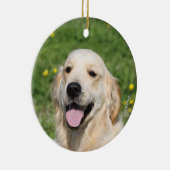 Golden Retriever Headshot 1 Keramisch Ornament (Rechts)