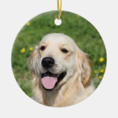 Golden Retriever Headshot 1 Keramisch Ornament (Voorkant)