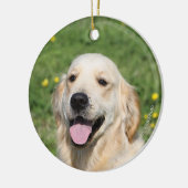 Golden Retriever Headshot 1 Keramisch Ornament (Links)