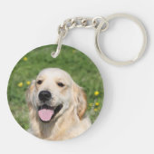 Golden Retriever Headshot 1 Sleutelhanger (Achterkant)