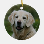 Golden Retriever Headshot 2 Keramisch Ornament (Voorkant)