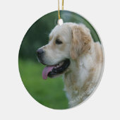 Golden Retriever Headshot 2 Keramisch Ornament (Links)