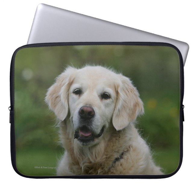 Golden Retriever Headshot 2 Laptop Sleeve (Voorkant)