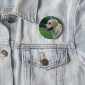 Golden Retriever Headshot 2 Ronde Button 5,7 Cm (In situ)
