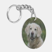 Golden Retriever Headshot 2 Sleutelhanger (Voorkant Links)