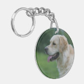 Golden Retriever Headshot 2 Sleutelhanger (Voorkant Links)