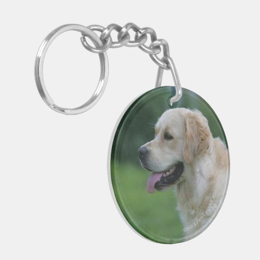 Golden Retriever Headshot 2 Sleutelhanger (Voorkant Links)