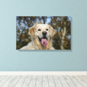 Golden Retriever Headshot 3 Canvas Afdruk (Insitu (Houten vloer))