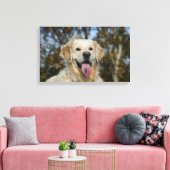 Golden Retriever Headshot 3 Canvas Afdruk (Insitu (Woonkamer))