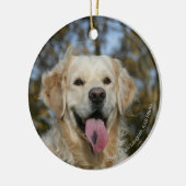 Golden Retriever Headshot 3 Keramisch Ornament (Links)