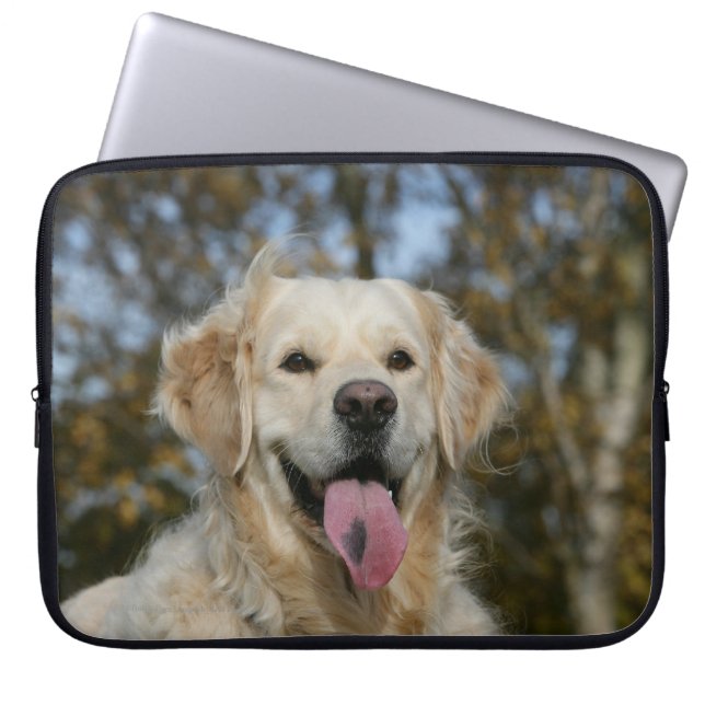 Golden Retriever Headshot 3 Laptop Sleeve (Voorkant)