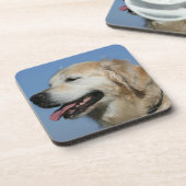Golden Retriever Headshot 4 Bier Onderzetter (Linkerzijde)