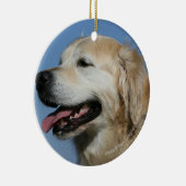 Golden Retriever Headshot 4 Keramisch Ornament (Rechts)