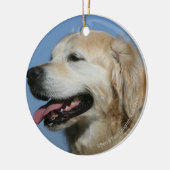 Golden Retriever Headshot 4 Keramisch Ornament (Links)