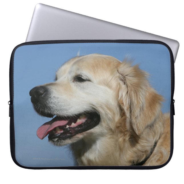 Golden Retriever Headshot 4 Laptop Sleeve (Voorkant)
