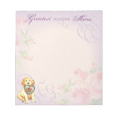 Golden Retriever Heart Mam Notitieblok (Voorkant)