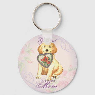 Golden Retriever Heart Mam Sleutelhanger