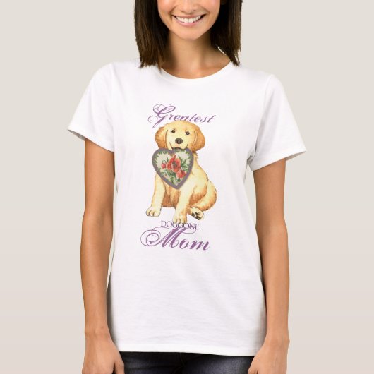 Golden Retriever Heart Mam T-shirt (Voorkant)