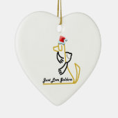 Golden Retriever Heart Ornament, gewoon liefdesgod Keramisch Ornament (Rechts)