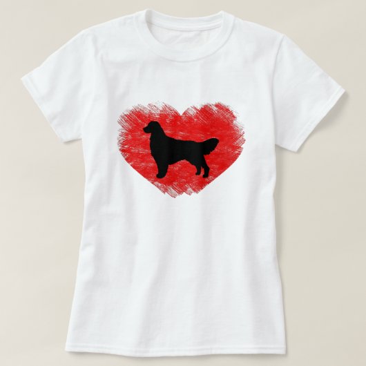 Golden Retriever Heart T-shirt (Design voorkant)