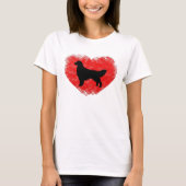 Golden Retriever Heart T-shirt (Voorkant)