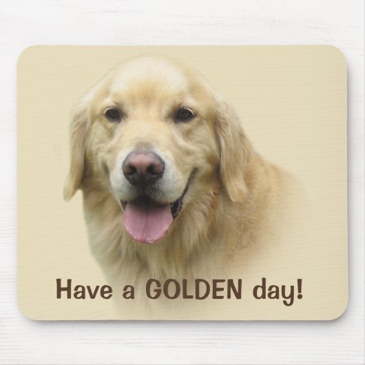 Golden Retriever heeft een Golden Day Mousepad Muismat (Voorkant)