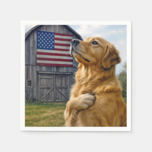 Golden Retriever heeft trouw gezworen Servet