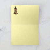 Golden Retriever Heks Halloween Kaart (Binnen)
