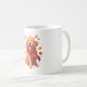 Golden Retriever Herfst herfstbladeren Koffiemok (Voorkant rechts)