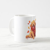 Golden Retriever Herfst herfstbladeren Koffiemok (Voorkant links)