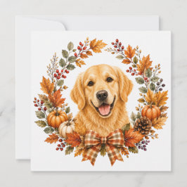 Golden Retriever Herfst Notitiekaartje