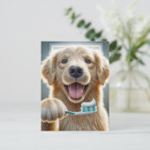 Golden Retriever Herinnering van Dierenarts Kantoo Briefkaart (Staand voorkant)