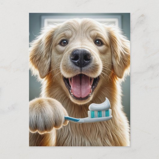 Golden Retriever Herinnering van Dierenarts Kantoo Briefkaart (Voorkant)