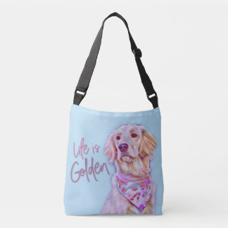 Golden Retriever - Het leven is Golden Crossbody Tas