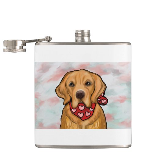Golden Retriever Heupfles (Geopend)