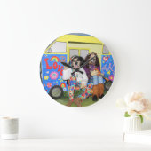 Golden Retriever Hippie Bus Grote Klok (Huis)