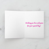 Golden Retriever Hippie Verjaardag Kaart (Binnen)