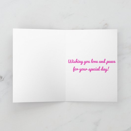 Golden Retriever Hippie Verjaardag Kaart (Binnen)