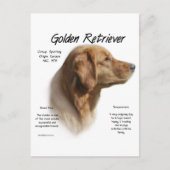 Golden Retriever History Design Briefkaart (Voorkant)