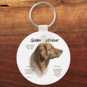 Golden Retriever History Design Sleutelhanger (Voorkant)