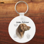 Golden Retriever History Design Sleutelhanger (Voorkant)