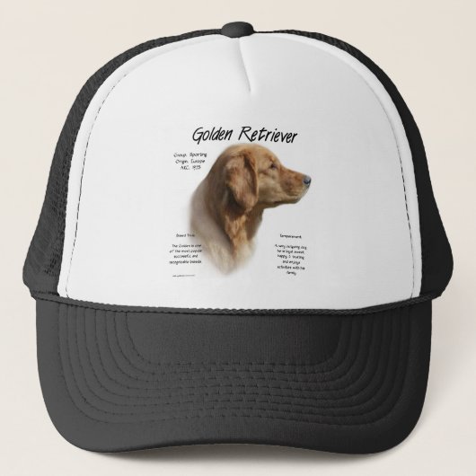 Golden Retriever History Design Trucker Pet (Voorkant)