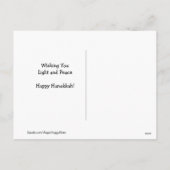 Golden Retriever Hogs in Winter Petten Hanukkah Feestdagenkaart (Achterkant)