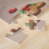 Golden Retriever Holiday Baking: Feestelijke Kerst Legpuzzel (Zijkant)