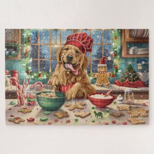 Golden Retriever Holiday Baking: Feestelijke Kerst Legpuzzel